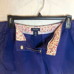 British Khaki Women’s Shorts Chino Blue Cotton Spandex Size 6